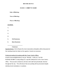 Meeting Notice Templates 4 Free Word Excel Pdf Formats