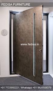 Wood Puja Room Glass Door Design