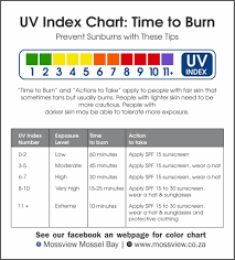 Uv Index Chart Time To Burn Mossview