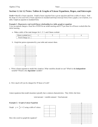 Section 1 1 Amp 1 2 Notes Tables