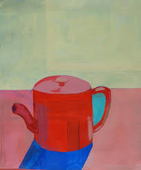 Color Block Tea Pot Painting By Patty