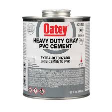Work quickly using the cement, and hold together each joint you glue for 30 seconds. Oatey Heavy Duty Gray Pvc Cement Oatey
