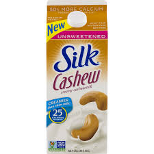 silk cashew milk unsweetened 64 0 oz