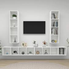 Wall Mounted Tv Cabinets 4 Pcs High