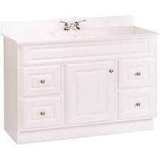 All drawers are dovetailed and made with 100% solid wood. Glacier Bay Part Hwh48d Glacier Bay Hampton 48 In W X 21 In D X 33 5 In H Bath Vanity Cabinet Only In White Bathroom Vanities Without Tops Home Depot Pro