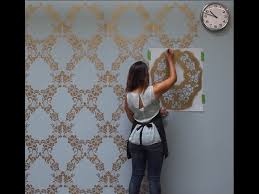 How To Stencil A Feature Wall In Only