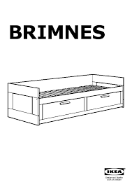 brimnes day bed frame with 2 drawers