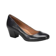 Womens Sofft Lindon Pump Size 95 M Black Full Grain Leather