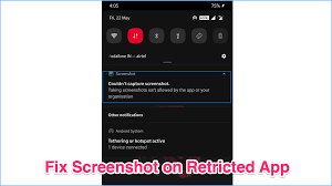 take screenshot on android if the app
