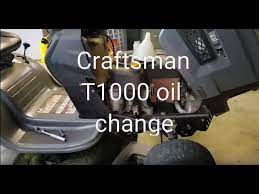 Does a craftsman lt1000 have a oil fitler. Craftsman T1000 Riding Mower Oil Change Youtube