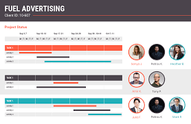 Retro Daily Project Gantt Chart Template