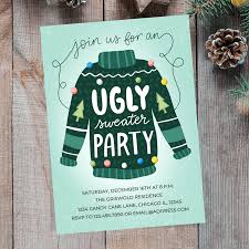 ugly christmas sweater invite editable