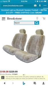 Brookstone Sheepskin Seatcovers Tan
