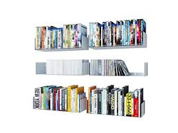 U Shape Bookshelf Wall Mountable Metal