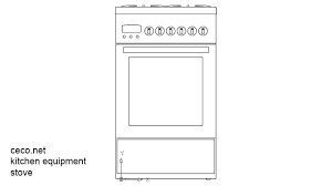 gas cooker with oven kitchen appliances dwg