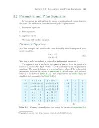 3 2 Parametric And Polar Equations