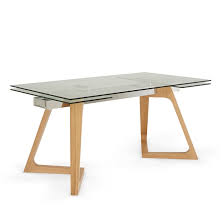 Abena Extendable Glass Dining Table In