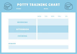 Blue Dog Illustration Potty Training Reward Chart