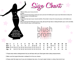 Black By Blush Size Chart