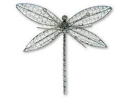 Silver Wire Dragonfly Wall Art Extra