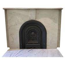 1890s Simple Arched Marble Mantel From