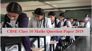 cbse cl 10 maths question paper 2019