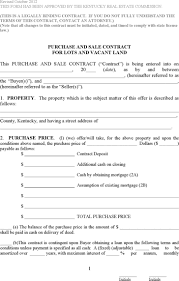 Simple Land Purchase Agreement Form 336 Free Kentucky