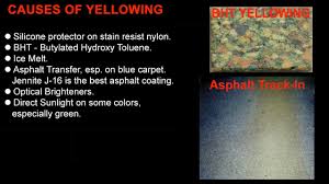 yellowing of carpet causes and cures