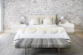 White Brick Bedroom Wall Design Ideas
