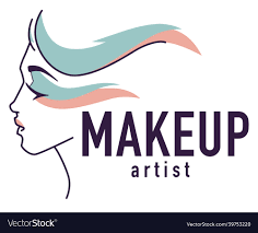 makeup artist emblem logo of studio or
