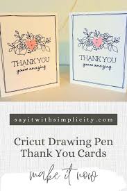 easy cricut thank you cards say it