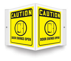 Door Swings Open Osha Caution
