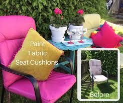 how to paint fabric seat cushions