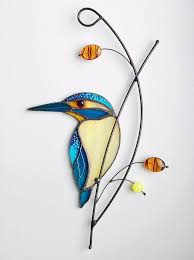 Kingfisher Stained Glass Suncatcher