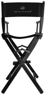 beautylushh wooden makeup chair zwart