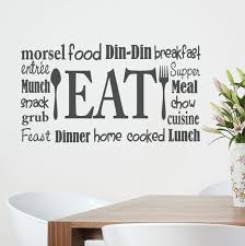 eat wall word vinyl decal kitchen decor