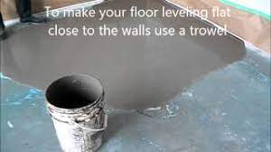 self leveling floor compound how to
