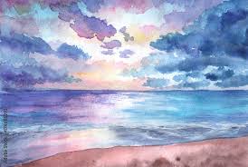 Easy Watercolor Sunset Painting