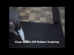 how to install rubber underlayment