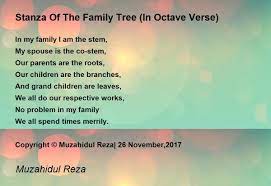 family tree in octave verse poem