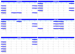 Six Monthly Calendar Officetemplates Net