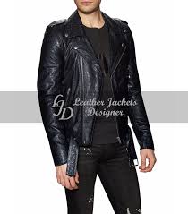 100 Pure Leather Mens Belstaff Marshe Soft Black Moto Jacket