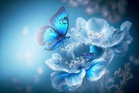 premium photo delicate blue petals of