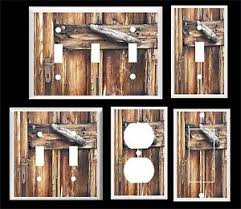 Rustic Country Barn Door Image Light Switch Cover Plate Home Decor Ebay