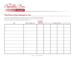 Blank Printable Chore Chart Templates At