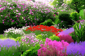 Beautiful Flowers In A Garden