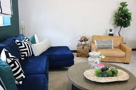 why you deserve a navy blue sofa