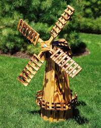 amish handcrafted wooden windmill large
