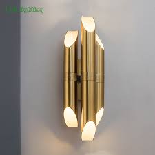 Gold Copper Led Wall Lamp Foyer Stair Bathroom Wall Sconce Home Wall Decoration Bedroom Led Wall Light Nordic Light Fixtures Wall Lamps Aliexpress