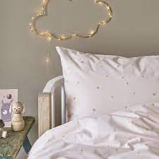 starry sky pale rose gold bed linen